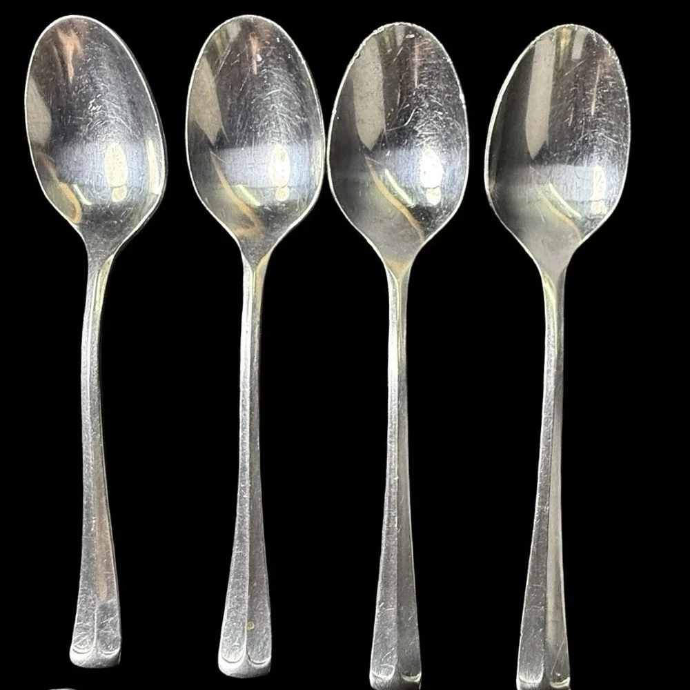 Ekco Eterna Colonial Richmond Flatware Teaspoons Lot Of 8